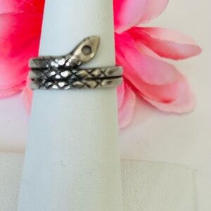 Vintage Silver Snake Ring size 5.5
